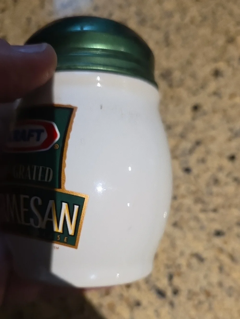 White and Green Parmesan Cheese Shaker - Decorative Home Accent